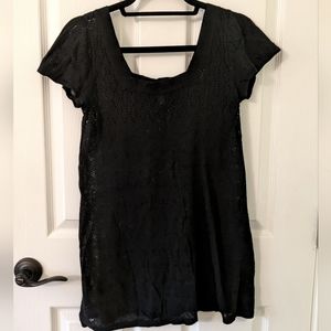Mango Women's knit short sleeve top in black
